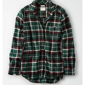 ❤️❤️ NWT AE American Eagle “AHHmazingly soft” green flannel.